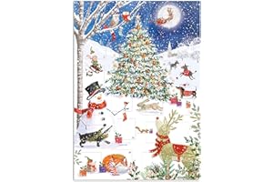 The Heritage Press Countryside Christmas Advent Calendar for Children 240x340mm, Made in the UK