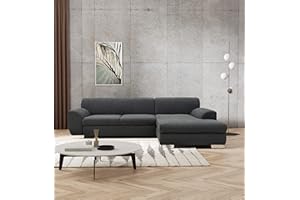 ‎DOMO. COLLECTION DOMO. Collection Nika Eckcouch in L-Form, Sofa Eckgarnitur, Moderne Polsterecke, Ecksofa, grau, 277x156x78 cm