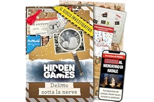 Hidden Games Luogo del Reato - Delitto sotto la neve - Italiano - Gioco investigativo, tipo Escape Room da tavolo, giochi nascosti, risolvi un caso, detective gioco, caso da risolvere