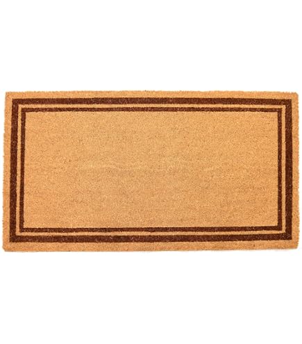 Zerbino In Fibra Di Cocco Naturale - 50x80 Cm, Spessore 17 Mm, Retro In Gomma Antiscivolo, Ideale Per Ingresso