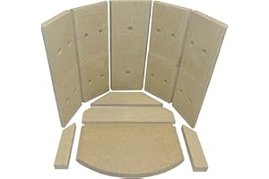 ‎KAMINXPERT Feuerraumauskleidung für Fireplace Lyon Kaminöfen - Vermiculite - 15-teilig