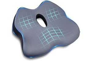 BALITTA Orthopädisches Sitzkissen, Ergonomisches Sitzkissen für Verbesserung der Sitzhaltung und Entlastet das Steißbein, Sitzkissen Orthopädisch aus Memory-Schaum für Bürostuhl, Auto, Yoga und Co