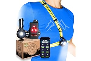 AVANTO LIFESTYLE Avanto PRO Lampe de Course Poitrine, Original, Lampe Jogging Rechargeable USB-C, Lumiere Course a Pied, Lampe Running Torse, Lampe Dorsale Running, Lumiere Running, Eclairage Course a Pied