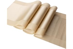 Vagasi Gold Table Runner 30x180cm Heat Resistant for Dining Room Table Runners, Waterproof & Washable for Kitchen Party Home Decor