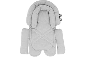 ‎APRAMO APRAMO Baby-Kopf- und Körperstütze, Autositzeinlage für Neugeborene, Jungen, Mädchen, Kleinkind, gepolstert, für Autositz, Kinderwagen, recyceltes Polyester, Bio-Baumwolle, RPET-Sandwich-Strick