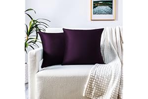 FARFALLAROSSA Set de 2 Terciopelo Funda de Cojín 50x50 cm, Funda de Almohada del Sofá Throw Cojín, Decoración Almohada Caso de la Cubierta Decorativo para Sala de Estar - Morado