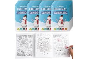 THE TWIDDLERS 36 Mini Livres de Coloriage de Noël, Petits Cahier Coloriage pour Enfants - Activité de Noël, Pochettes Surprise, Calendrier de l'Avent, Anniversaires