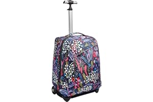 Invicta Trolley Scuola, Blu, Abstract Jungle, 2 in 1, con Spallacci Uso Zaino, Doppio Uso, Trolley e Zaini, Scuola, Viaggio, Bambine e Ragazze