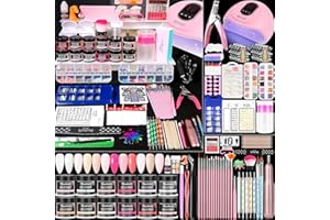 DouborQ Acrylic Nail Kit with Electric Nail Drill Nail Lamp,U V Nail Dryer Light Manicure ,False Nail Tips Starter Set Acrylic Nail Art Supplies for Beginner with Everything