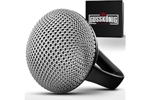 ‎GUSSKÖNIG GUSSKÖNIG Gusseisen Ringreiniger - Hochwertiger Edelstahl für Effektive und Schonende Reinigung von Gusseisenprodukten - Schützt Patina (Mit Silikongriff)