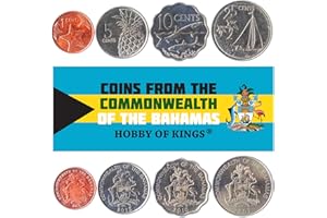 Hobby of Kings Set di 4 Monete dalle Bahamas. 1, 5, 10, 25 centesimi. 2007-2016