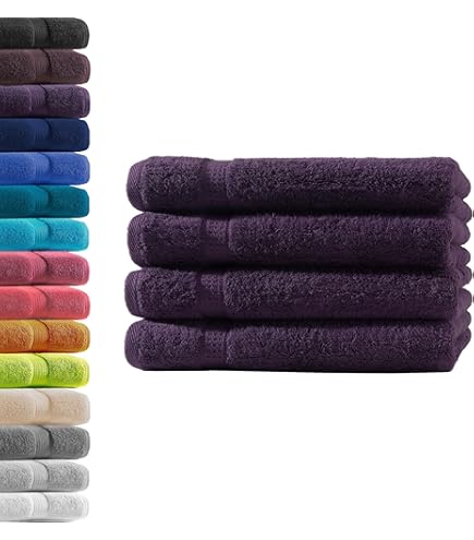 Handdoek, bordeaux, 100% katoenen badstof, Oeko-Tex®-standaard 100, premium kwaliteit 500 g/m², 4 stuks