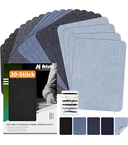 Kleiber - Toppa per riparazioni termoadesiva in Cotone 40 x 12 cm per Tessuti a Maglia fine, Marrone Scuro