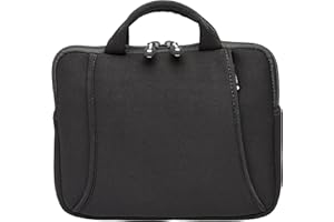 Amazon Basics Black Neoprene Netbook Bag for 7-10 Inches / 17.78-25.4 cm with Handles