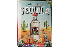DODINO Cartel de chapa Tequila, 30x40cm retro para bar, decoración de bar, cartel de metal vintage como accesorios de alcohol para sala de fiesta, cartel de cóctel como regalo