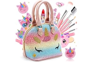SIDOLA Set di Trucco per Bambini per Ragazze – Unicorno Trucco Ragazza Giocattoli, Bambini Principessa Finta di Giocare, Giocattolo per Ragazze età 4 5 6 7 8 Regalo di Compleanno di Natale per Ragazze.