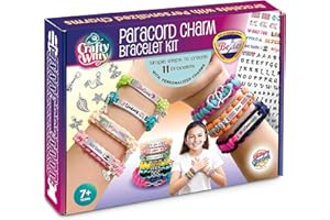 GLITTERY GARDEN Kit de fabrication de bracelets d'amitié paracorde à breloques personnalisées: Cadeau d'artisanat enfants 7 à 14 ans. Activité de faire bijoux pour anniversaire, voyage, camp, projet artistique filles