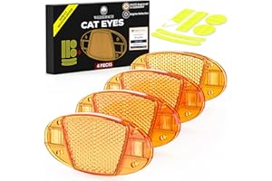Weidebach® Bicycle Spoke Reflectors With High Radiance, Cat Eyes Incl. Reflective Stickers, Bicycle Reflectors Conform To Stvzo, Bicycle Reflectors For All Common Wheel Sizes