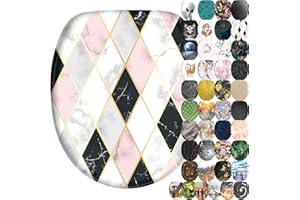 SANILO Deska sedesowa Soft Close Hamulec Drop - Duży wybór - Wysokiej jakości wykończenie - Łatwy montaż (Diament)