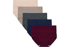 INNERSY majtki damskie, stretch, bawełna, wysoka talia, miękka bielizna, 5 par