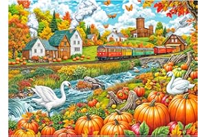 TangComplete - Puzzles 1000 Pieces for Adults jigsaw puzzles for adults 1000 Piece Puzzle Challenging Game for The Whole for Women, Gifts for Men, Theme: Harvest Town