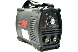HER PRO QUALITY PRO TOOLS | Mini Soldador Inverter Profesional ROC 160amp al 60% | Funciones Hot Start, Arc Force y Anti Stick | Máquina de Soldar Ligera y Portatil | Válido para Generador