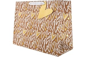 Hallmark Grand sac cadeau multi-occasions – Motif cœurs Kraft