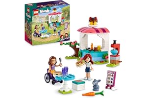 LEGO Friends Pfannkuchen-Shop Set, Kreatives Spielzeug für Jungen und Mädchen ab 6 Jahren mit Paisley und Luna Mini-Puppen sowie Hasen-Figur, Geschenk für Kinder 41753