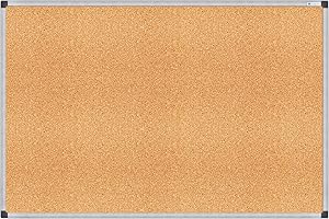 Display Genie Cork Noticeboard – Aluminium Frame – Lightweight – Sturdy – Wall Mount – Pin-Up Board – User-Friendly – Ideal for Office, School & Home (1500 x1200 mm)