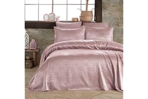 ‎ELART Elart Tagesdecke 220x240 cm und 50x70 cm 2 Kissenbezüge | Bettdecke, Bettüberwurf, Tagesdecken | Jacquard-Chenille-Stoff Wohndecke weich und Modern | Rosa