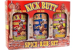 ASS KICKIN' Kick Butt Coffret cadeau pour barbecue Trio d'assaisonnement