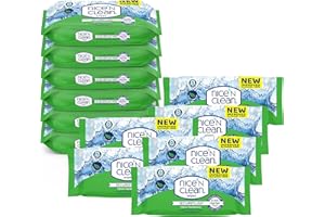 Nice 'N CLEAN - SecureFlush Fragranced Moist Toilet Tissue Wipes with Aloe & Vitamin E - Flushable Wipes with Recyclable Packaging (40 Wipes x 12 Packs - 480 Wet Wipes)