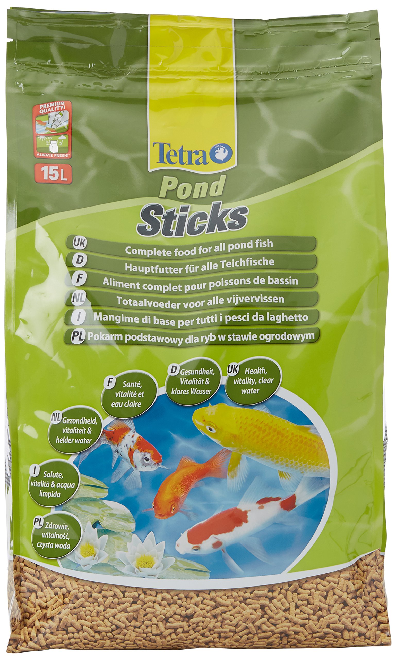 Tetra Pond Sticks - Fischfutter für Teichfische, für gesunde Fische und klares Wasser, verschiedene Größen