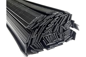 AZ-REPTEC Plastique baguettes de soudure PE-HD Noir 8x2mm Plat 25 Barres HDPE