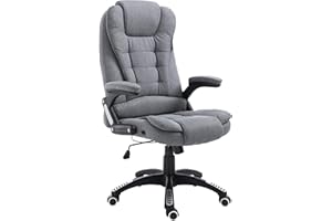 Cherry Tree Furniture Executive Recline Extra Padded Office Chair (Grey Fabric)