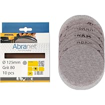 MIRKA Abranet Schleifscheiben 175 Mm P120 – 50 Stück, Klett, Gitternetz – Fast Staubfrei Schleifen!