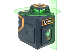 CIGMAN Kreuzlinienlaser Grün Selbstnivellierend (Honrizontale 360 Grad- Laserlinie + vertikale Laserlinie) mit wiederaufladbarer Batterie, CM605