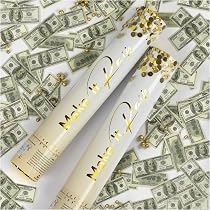 Canons à Confettis PrimePure - Lot De 2 Avec Étoiles Dorées, Pour Fêtes, Mariages Et Anniversaires