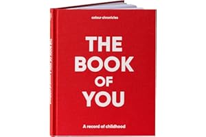 Colour Chronicles – The Book of You - Childhood Memory Journal for Ages 1 to 16 - Hardback Baby Memory Journal - Personalised Keepsake – 1st Birthday Gift for Baby Girl or Boy - 112 Pages – Red