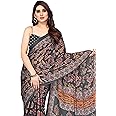 MIRCHI FASHION Women's Designer Chiffon Floral Leaf Printed Saree with Blouse Piece