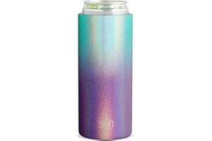 Simple Modern Skinny Can Cooler for Slim Beer & Hard Seltzer 12oz Insulated Stainless Steel Sleeve, Slim (12oz), Shimmer: Aurora