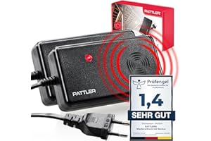 PATTLER® Boitier Anti Rongeur pour Voiture, Anti Mulot, Anti Fouine pour Voiture avec Prise. pour 60m². Parfait pour Ultrason Fouine Grenier, Maison, Jardin, Garage. Raccordement à Une Prise