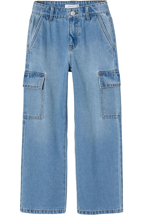 Jeans Cargo Large Pour Filles - Coupe Baggy, Taille Haute - Pantalon Décontracté Style Streetwear