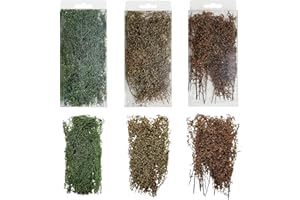 Woohome Ciuffo di Erba Statica Erba Statica Ciuffo, Albero Modello Erba Sacchetto Lichene Verde per La Ferrovia Del Paesaggio Del Treno (Stile 7)