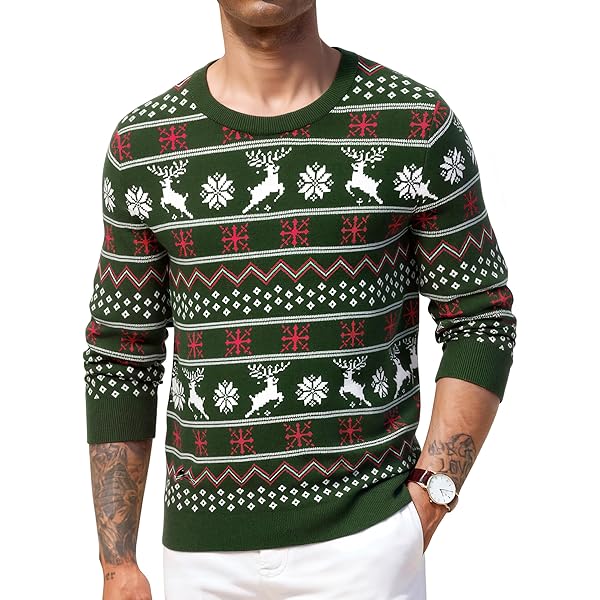 Gyabnw Herenkersttrui VK Grappige Lelijke Kersttrui Gebreide