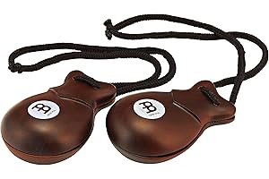 Meinl Percussion Traditional Finger Castanet - Kastagnette mit Fingerschlaufen - Concert - Musikinstrument - Indischer Palisander, Natur (FC2)