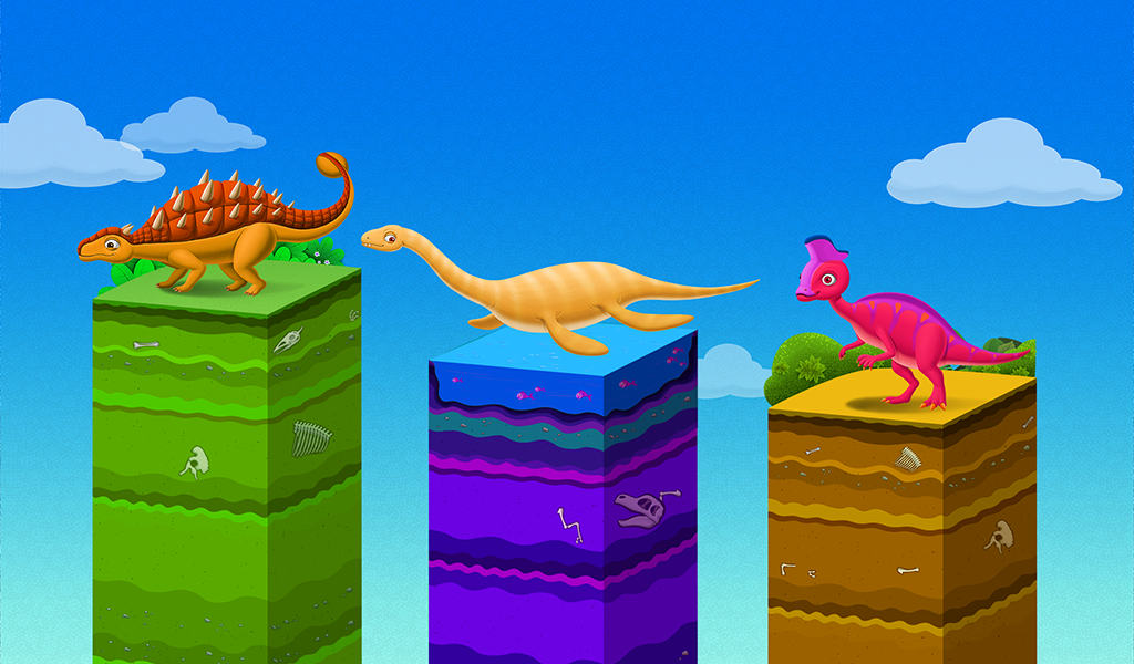 Dinosaur Park Fossil dig and discovery dinosaur games for Kids in