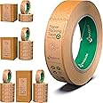 Pandabode Paper Packing Tape 24mm x 50m Strong, Sticky, Recyclable Brown Kraft Paper | 1/3/6/12 Eco Essentials for Parcel Packaging, Moving and Multi-use | 50 Metre Rolls (1)