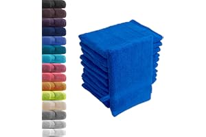 Hometex Premium Textiles Lot de 10 gants de toilette Bleu roi 16 x 21 cm 100 % coton éponge Oeko-TEX Standard 100 Qualité supérieure 500 g/m²