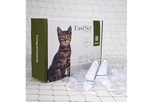 Bird-Tech TM Filet Balcon pour Les Chats et Les Oiseaux Couleur Pierre + 100 Crochets Fixations + 2 Silicone Transparent 80ml. (8X3 MTS)